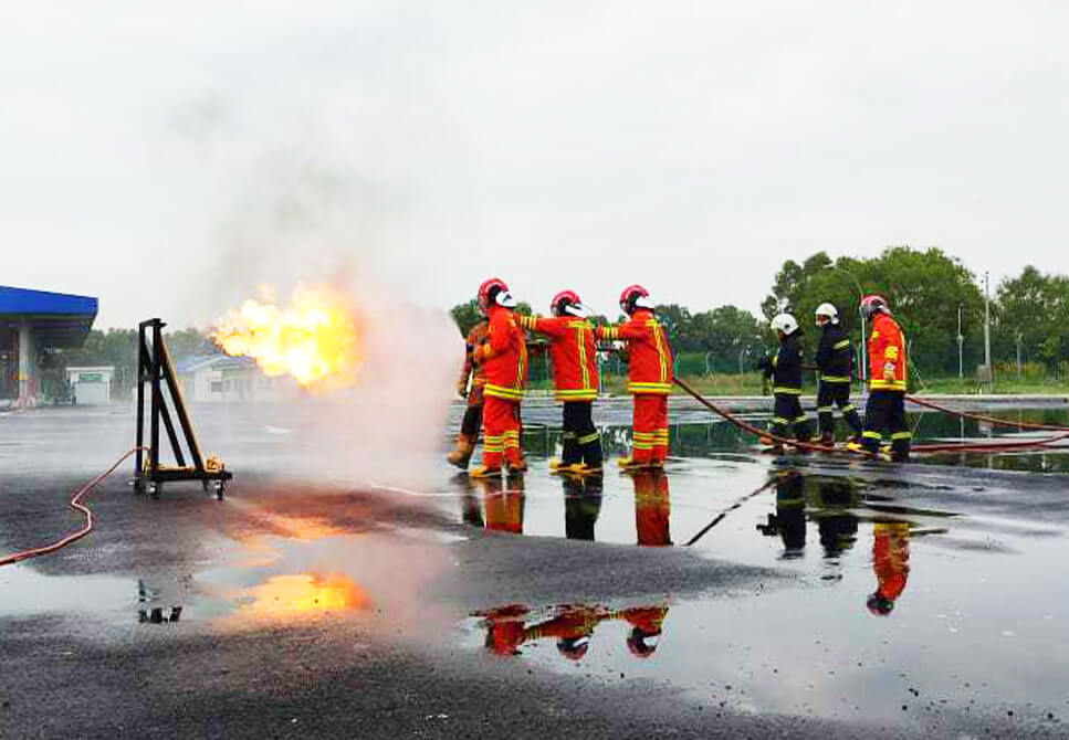 Industrial firefighting training