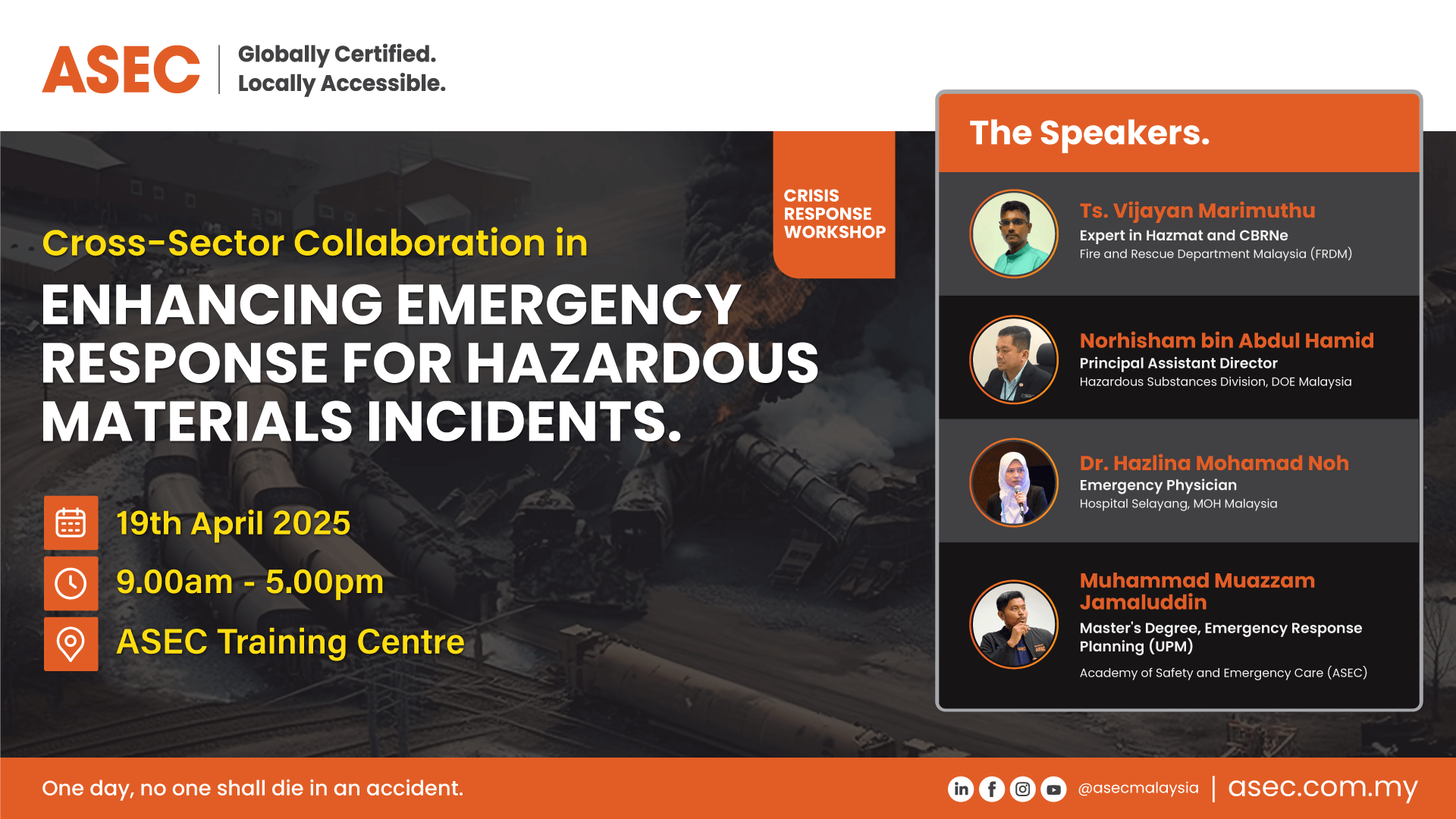 ASEC Crisis Response Workshop - Cross-Sector Collaboration In Enhancing Emergency Response For Hazardous Materials Incidents
