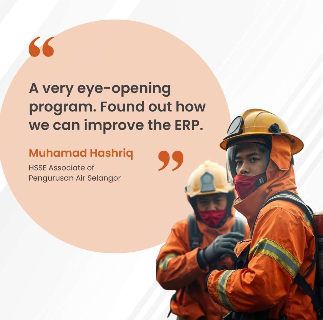 ERP-Plan Director participant Muhamad Hashriq describing the programme as eye-opening with practical ERP improvements