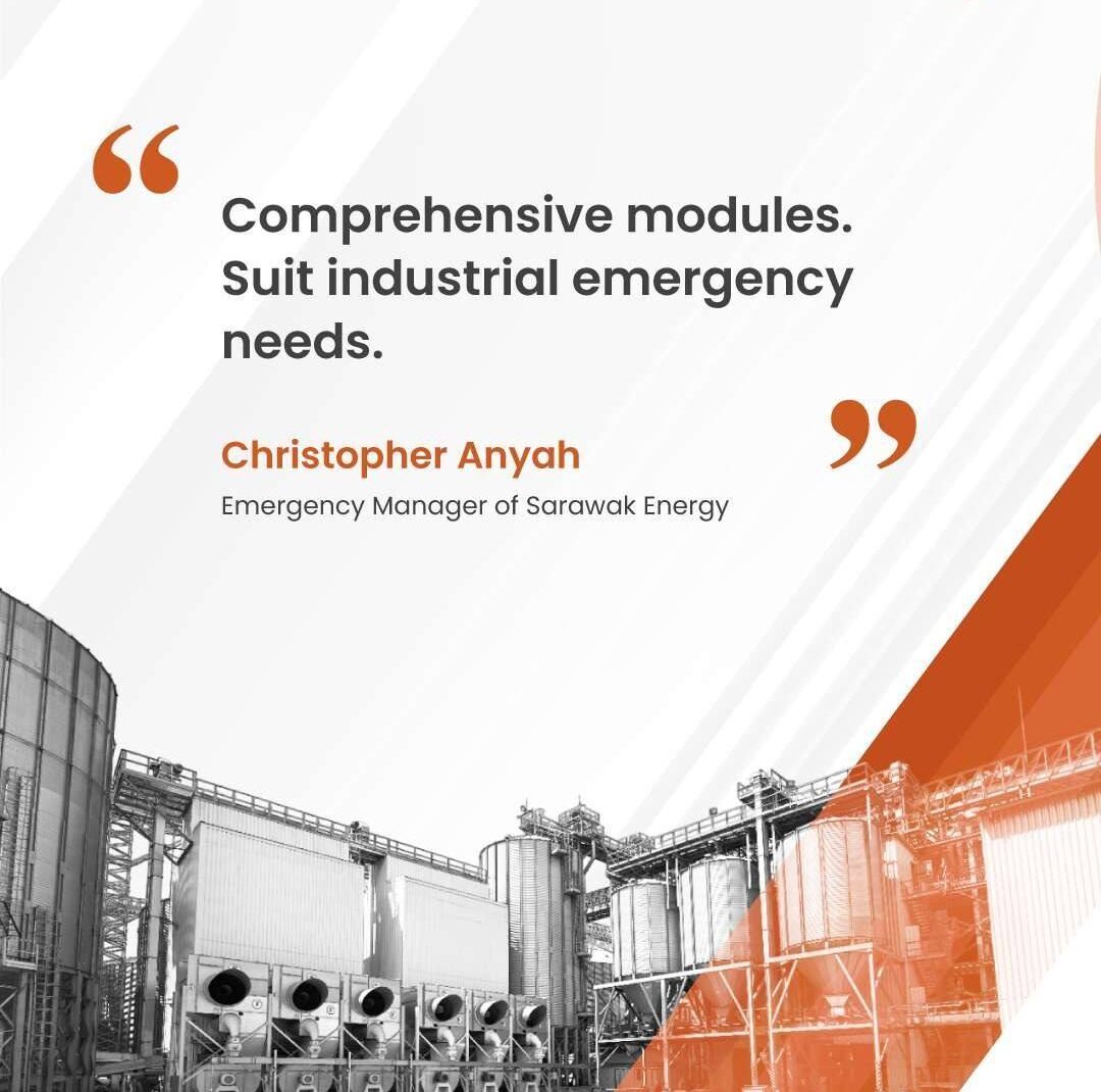 Christopher Anyah of Sarawak Energy stating ASEC modules suit industrial emergency needs