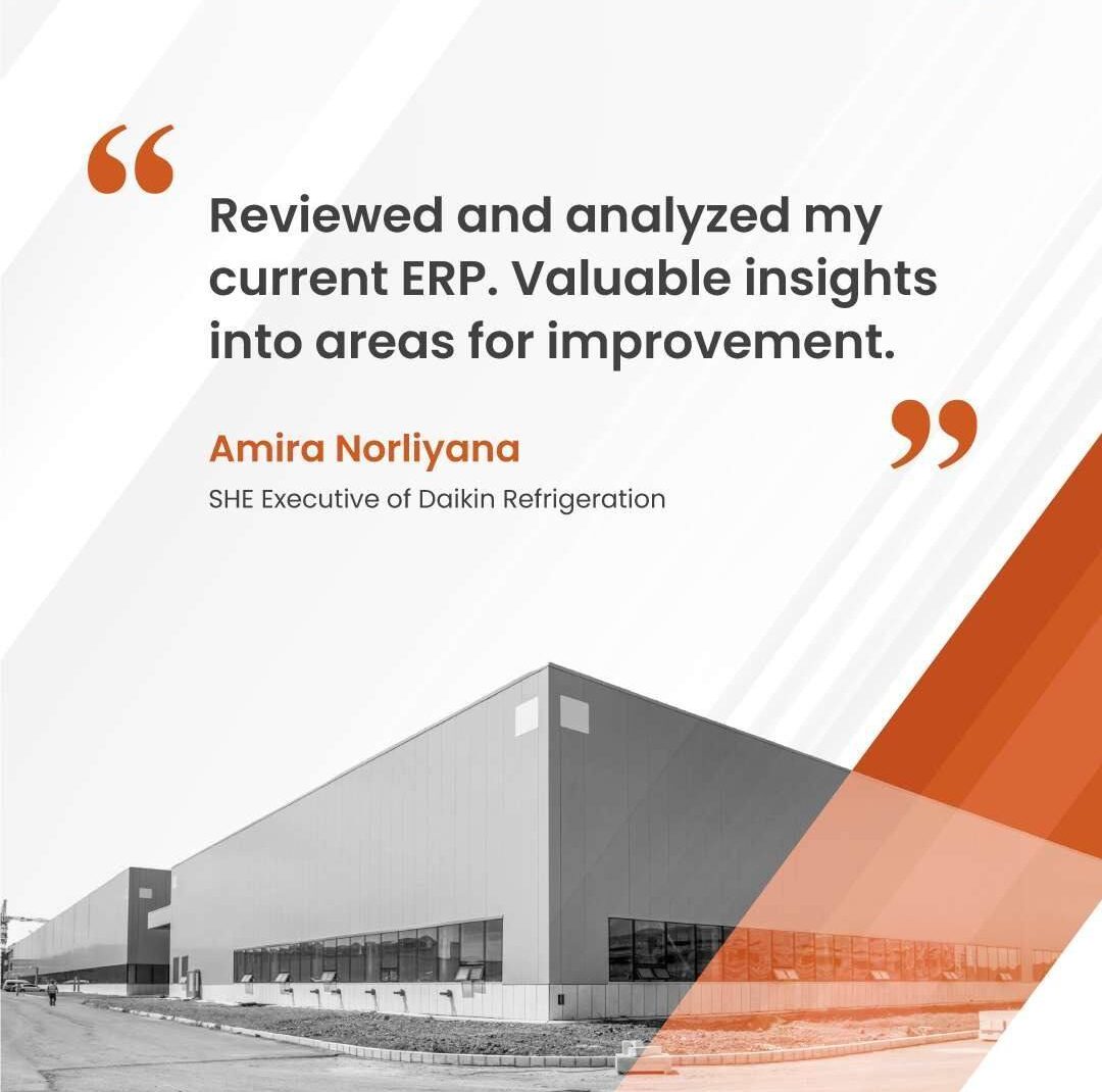 Amira Norliyana from Daikin Refrigeration sharing feedback on ASEC ERP training improvements