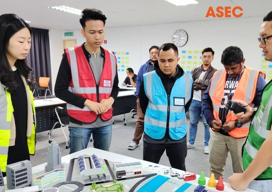 Participants during emergency response drill training