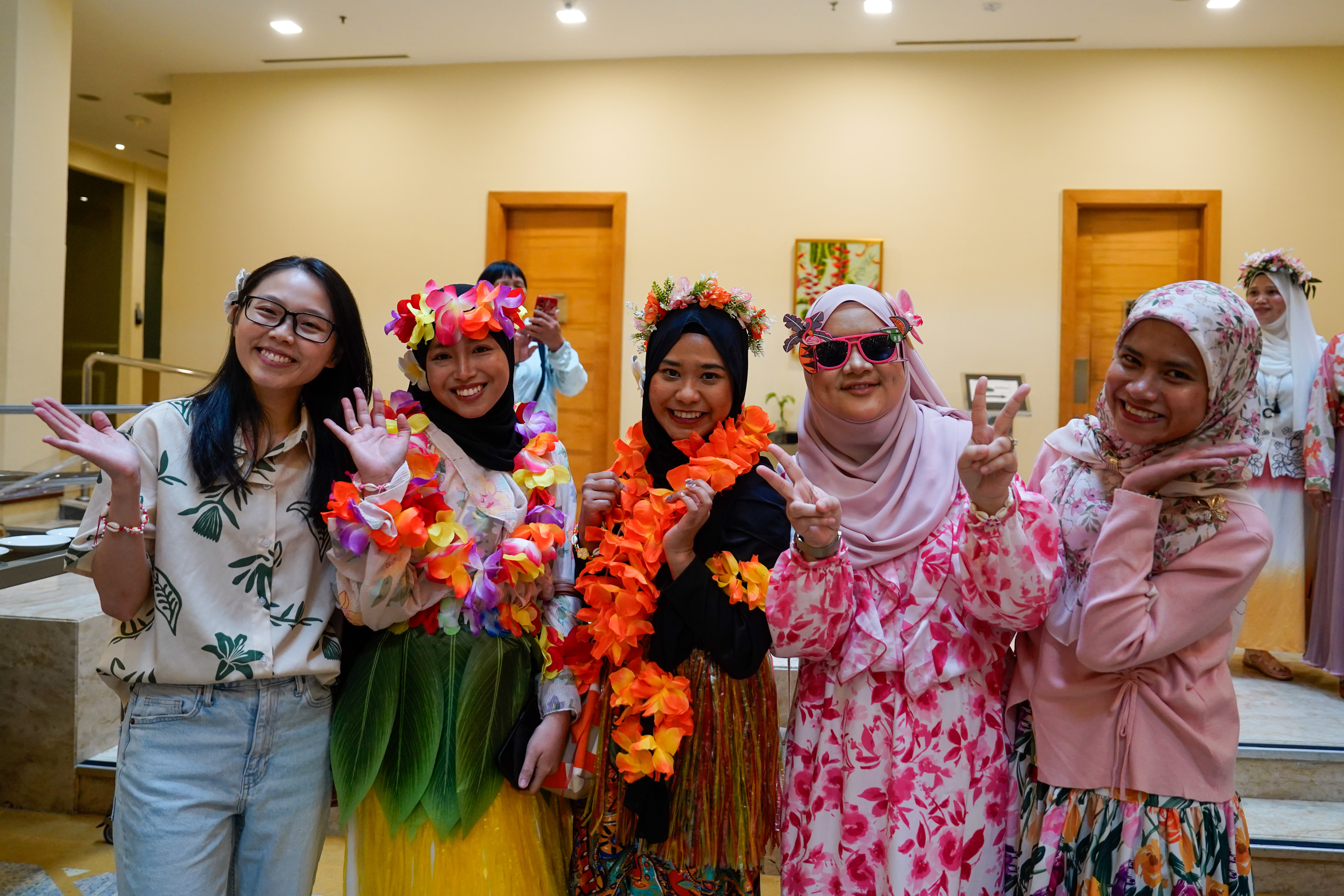ASEC team celebrating during Hula and Chill appreciation night