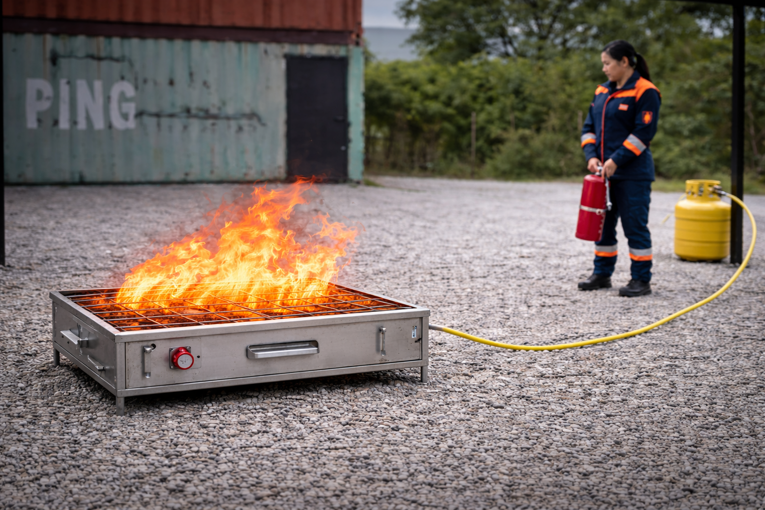 ASEC firefighting live fire training practice