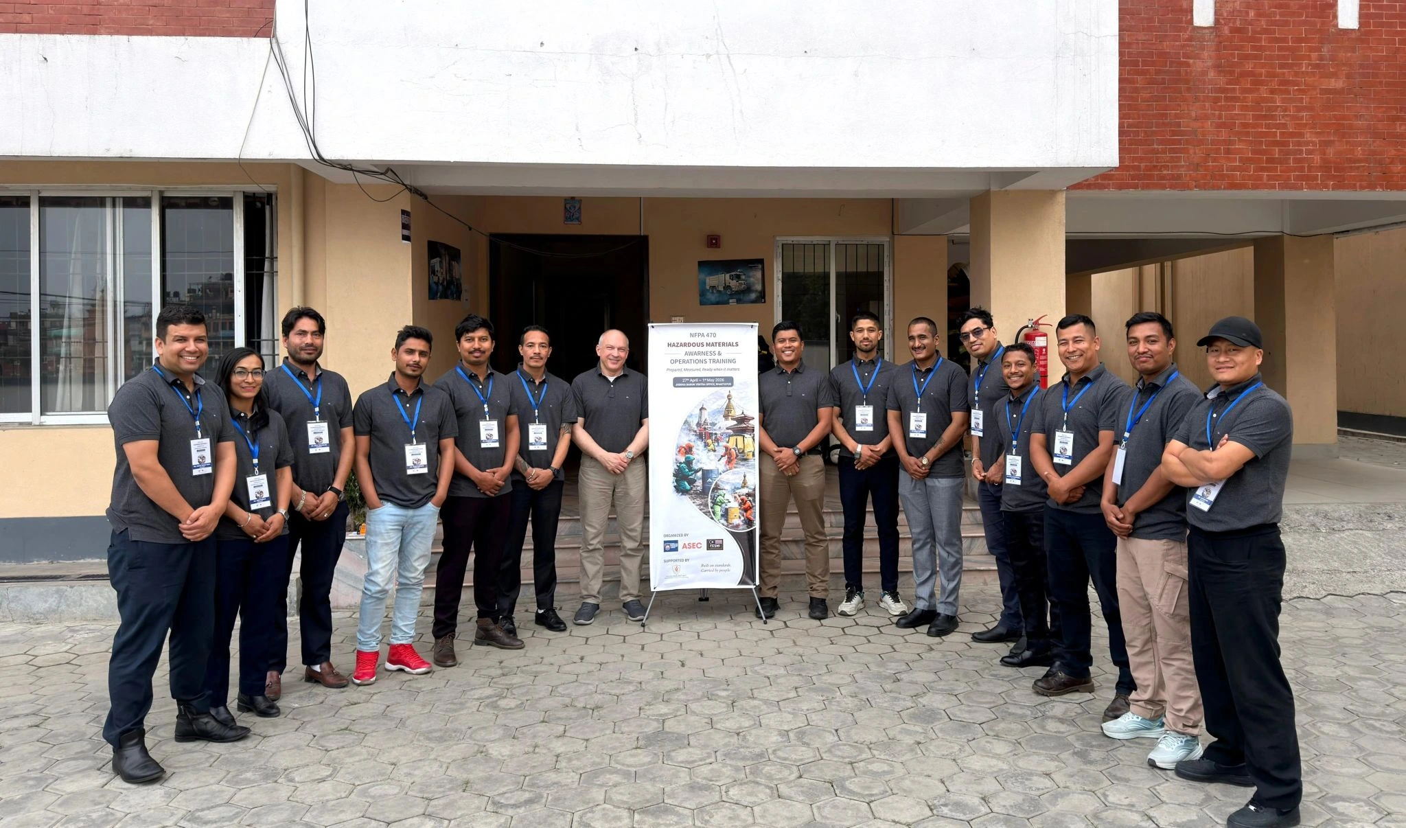 NFPA 470 HazMat training group photo in Kathmandu Nepal