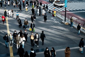 big crowds of people on the road